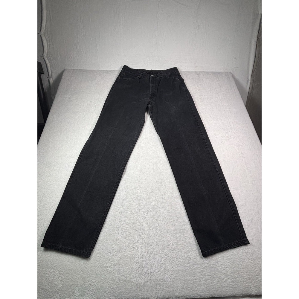 Levi's 550 Jeans Men's 34x34 Black Relaxed Fit Tapered Leg Dark Wash Denim